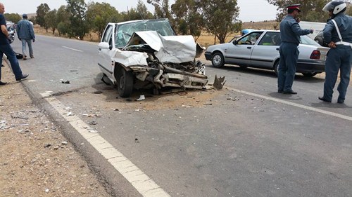 مصرع شخص وإصابة ثمانية آخرين في حادثة سير بعمالة وجدة أنجاد