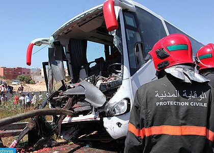 ارتفاع ضحايا حادثة انقلاب حافلة لنقل الركاب بإقليم تازة الى 17 قتيلا و35 جريحا