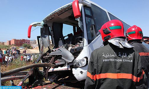 ارتفاع ضحايا حادثة انقلاب حافلة لنقل الركاب بإقليم تازة الى 17 قتيلا و35 جريحا