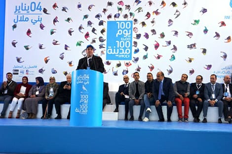 قافلة “100 يوم 100 مدينة”  للأحرار تحط الرحال ببني ملال