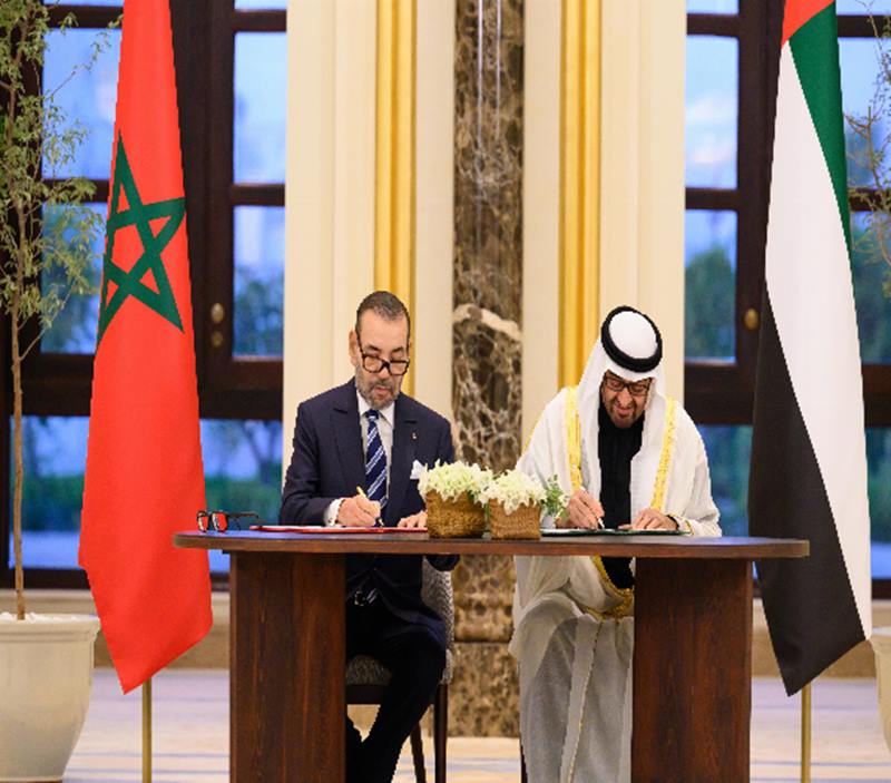 محمد السادس و ابن زايد يوقعان إعلان شراكة مبتكرة و متجددة تضم العديد من المشاريع الاقتصادية الهامة