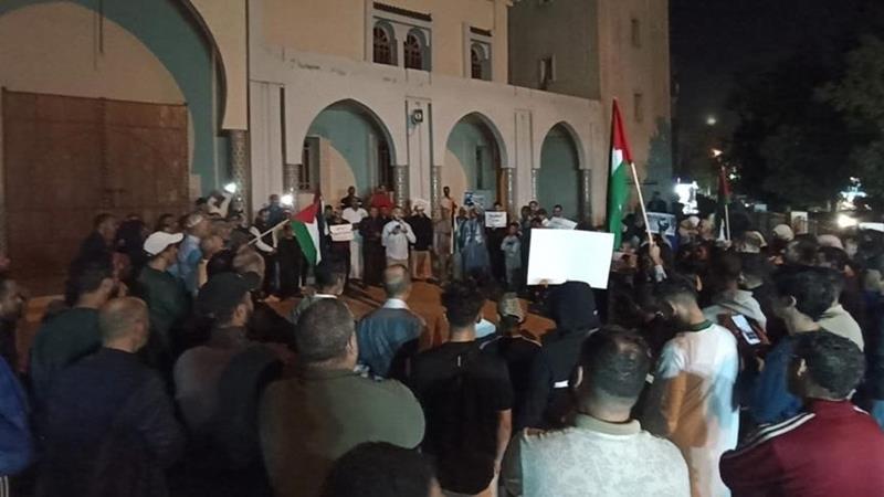العشرات بالبيضاء ينددون بالإبـ.ـادة الإسـ.ـرا.ئيلية المستمرة في .غـ.ـز.ة
