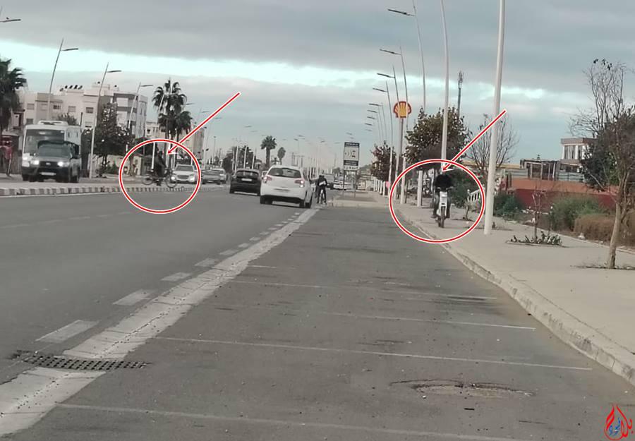 الجديدة.. سائقو دراجات نارية يسيرون في الاتجاه المعاكس ويرفضون الامتثال ولا من يوقفهم