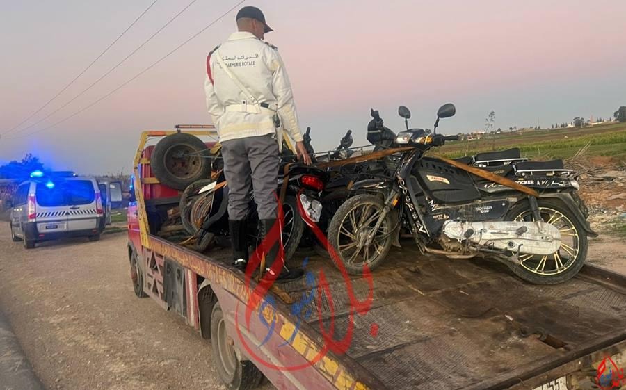 الجديدة.. الدرك يشن حملة واسعة على الدراجات النارية بالإقليم